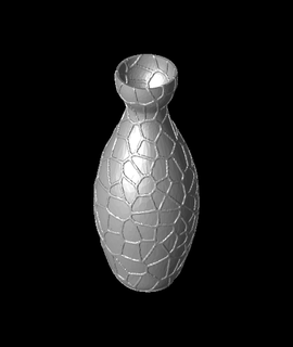 fermé voronoi vase printbunny Accueil maison jardin 3d print model - Mito3D