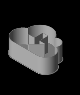 cloud arrow nestable box v1 3d print model - Mito3D
