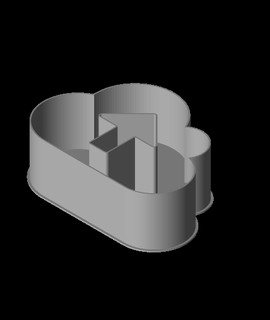 cloud up arrow nestable box v1 3d print model - Mito3D