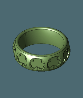 trevo anel stpatricksremix cultivado 3d print model - Mito3D