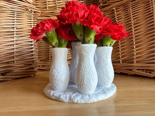cluster vases base - 3d by davemakesstuff on thangs home & garden interior decor vase flower mothers day gift 3d print model - Mito3D