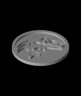 Coaster poisson cl impression 3d print model - Mito3D