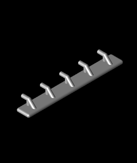coat rack key hanger deadhawke 3d print model - Mito3D