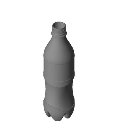 Koka Cola Plastik Flasche 3d Modell Inhaltsklau danke 3D print model - Mito3D