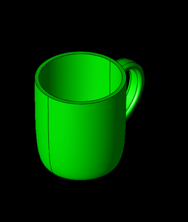coffee cup roboninja 3d print model - Mito3D