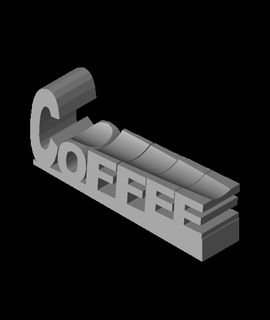 café colher Holderstl curto 3d print model - Mito3D