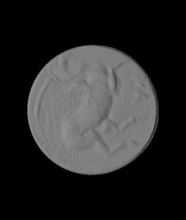 coin scanned revopoint mini 3d print model - Mito3D