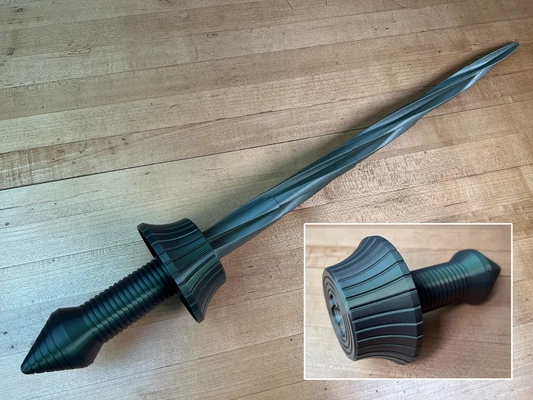 collapsing drill sword removeable blade - 3d by printingworld on thangs 3d print model - Mito3D