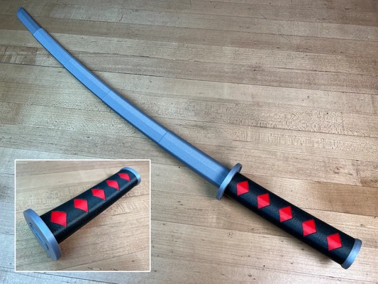 collapsing dual extrusion katana - 3d by printingworld on thangs 3d print model - Mito3D