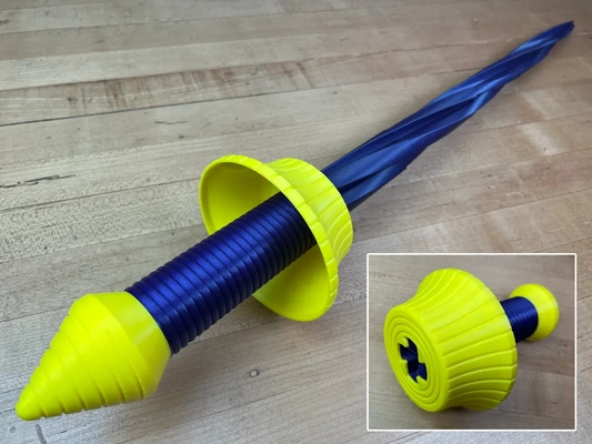 collapsing multi-color drill sword - 3d by printingworld on thangs tire automotive printinplace print in place 3d print model - Mito3D