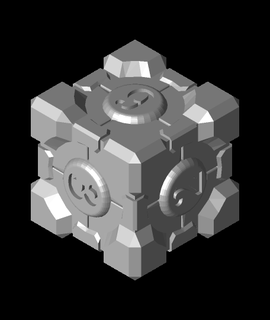 companion cube d6 dice vegas style 3d model thangs 3d print model - Mito3D