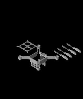 Komplett Mikro Drohne drahtlose Welten 3d print model - Mito3D