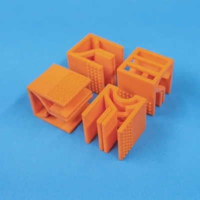 compliant cube clips - 3d by on thangs clip mechanism mechanisms no supports support free print in place print-in-place bag chip clamp holder pin clothespin 3d print model - Mito3D