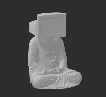 ordinateur bouddha 3d by droit source 3d print model - Mito3D