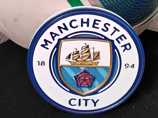 concave manchester city fc coaster or plaque - 3d by daddywazzy thecreator on thangs 3d print model - Mito3D