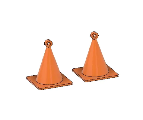 cone shape earingstl - 3d by dax-patel on thangs 3d print model - Mito3D