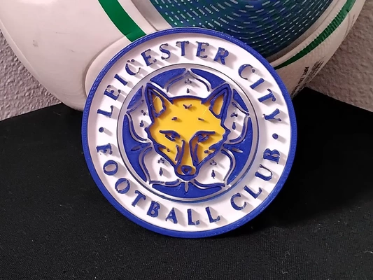 convex leicester city fc coaster or plaque - 3d by daddywazzy thecreator on thangs 3d print model - Mito3D