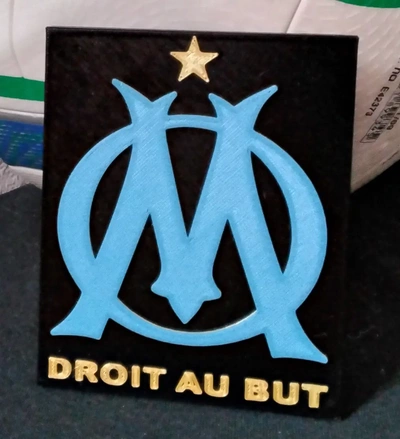 convex olympique de marseille coaster or plaque - 3d by daddywazzy thecreator on thangs 3d print model - Mito3D