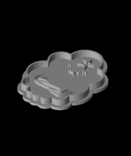 biscoito cortador grumoso espaço Princesa adv 3d modelo 3d print model - Mito3D