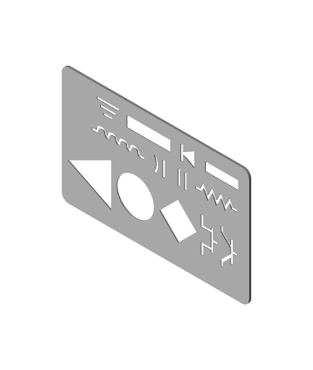 coins carte Taille circuit symboles 3D print model - Mito3D