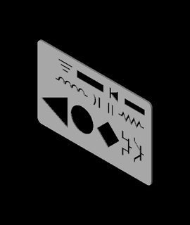 angoli carta taglia circuito simboli 3d print model - Mito3D
