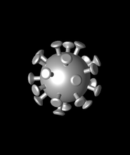 corona virus sfera 3d modello thecreatorx3d grazie 3d print model - Mito3D