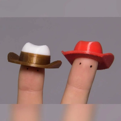 cowboy hat lil'hats'n'stuff - 3d by on thangs tiny model cow boy cowgirl girl texas texan brim cap hats lil n stuff peripheral input device mouse 3d print model - Mito3D