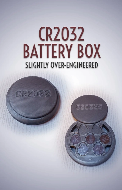 cr2032 batteria scatola 3d by jaatinen3d on grazie batterie contenitore organizzatore organizzazione 3d print model - Mito3D