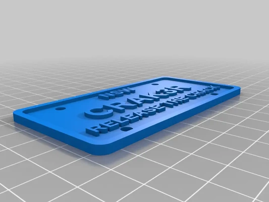 crak3r number plate - 3d by electronic kingz on thangs 3d print model - Mito3D