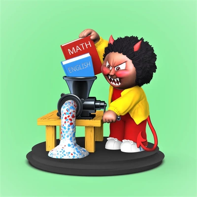 cranky frankie - garbage pail kids 3d by chelscct chelseycreatesthings on thangs 3d print model - Mito3D