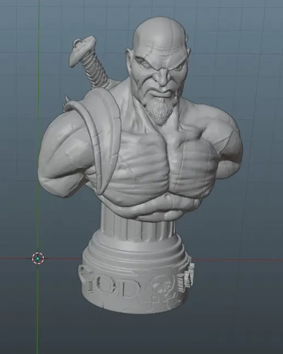 cratos bust - 3d by david brown on thangs 3d print model - Mito3D