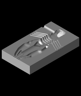arrastrarse molde silicona suave cebo 3d print model - Mito3D