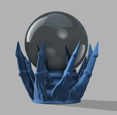 cristal bola base v9 3d by dfd on bruxas perverso assustador bruxa feiticeiro feitiçaria cabeça 3d print model - Mito3D