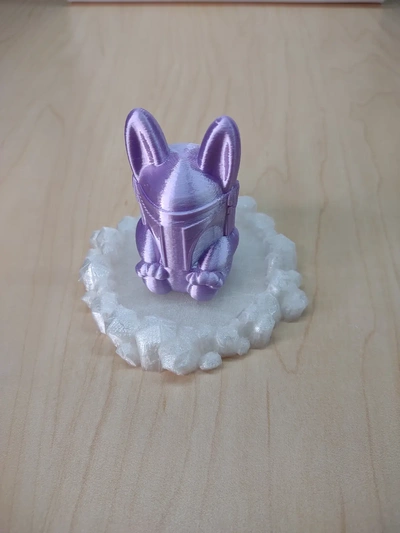 crystal base - flat center 3d by built bot on thangs easter bunny egg 3d print model - Mito3D