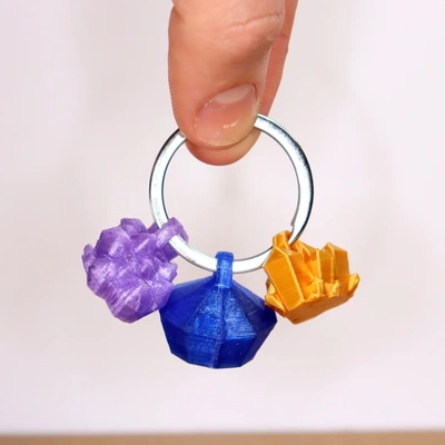 crystal geode keychain - 3d by bigboomprints on thangs 3d print model - Mito3D