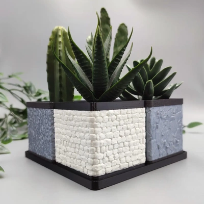 cube stone planters - 3d by bamingodesign on thangs rectangle 3d print model - Mito3D