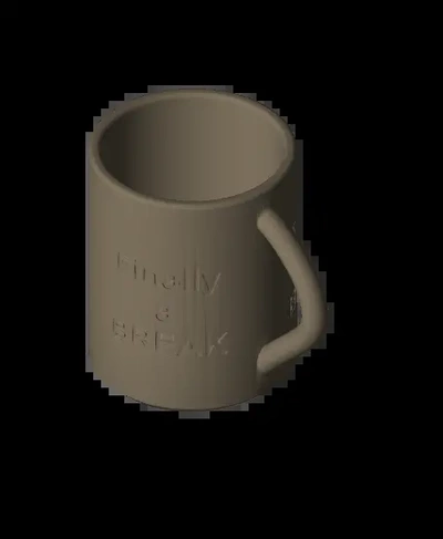 cup finally a break - 3d by 3dmodelmaker on thangs 3d print model - Mito3D
