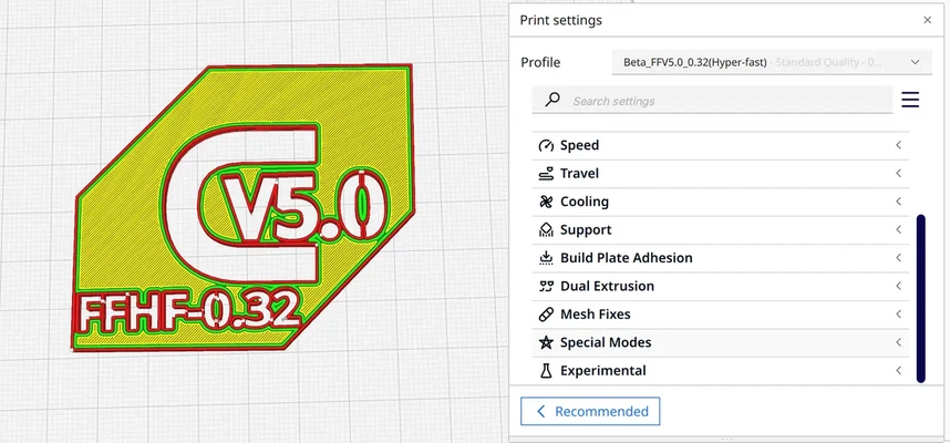 cura v5 0 hyperrapide 32 profil filament vendredi 3d by chep 3d print model - Mito3D