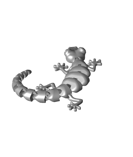 curled articulated lizard 3d model stetofire thangs 3D print model - Mito3D