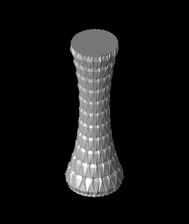 curved multifaceted vase printbunny Home & Garden 3d print model - Mito3D