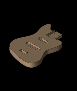 personalizado guitarra cuerpo letras entretenimiento 3d print model - Mito3D