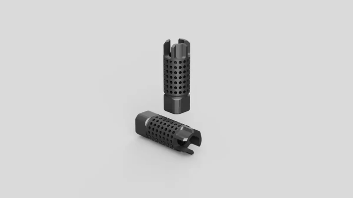 custom flash hider airsoft - 3d by airsoftprototech on thangs 3d print model - Mito3D