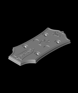 custom guitar headstock - key hanger & wa Arts Entertainment 3d print model - Mito3D