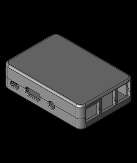 Customizável framboesa pi 3b+ caso bainha parafuso 3d modelo 3d print model - Mito3D