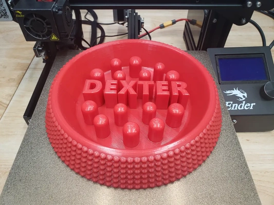 customizable slow feeder dog bowl - 3d by blakecake on thangs 3d print model - Mito3D