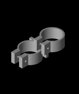 customized parametric pipe clamp Devices 3d print model - Mito3D
