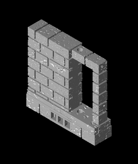 piedra angular pared puerta pequeña 2xstl 3d modelo gracias 3d print model - Mito3D