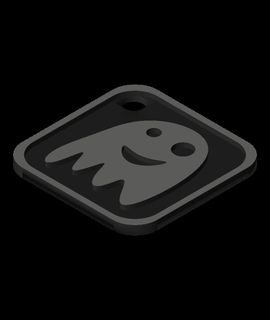 cute ghost keychain halloween Pop Culture 3d print model - Mito3D