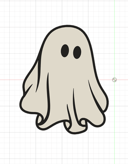 cute ghost wall art - theethetree 3d print model - Mito3D