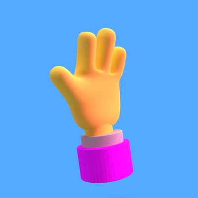 cute hand - 3d by studio10220 on thangs 3d print model - Mito3D